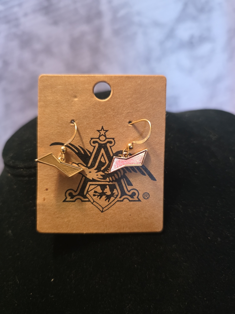 Vintage Gold Bow Dangle Earrings